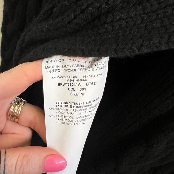 EUC $1995 Brock Collection Black Cashmere Tanya Duster Cardigan Sweater - Picture 6 of 7